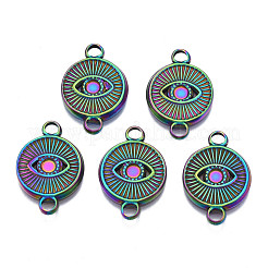 Gestellbeschichtung Regenbogenfarben 304 Edelstahl Emaille Glieder Verbinder STAS-S119-124