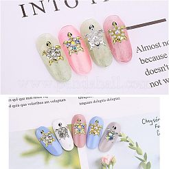 24 Stück 6 Stile Schildkröte Zinklegierung Cabochons MRMJ-OC0002-86