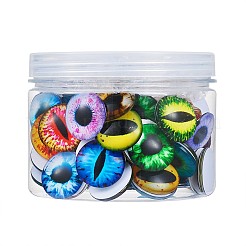 Augen bedruckte Glas Cabochons GGLA-BT0001-01