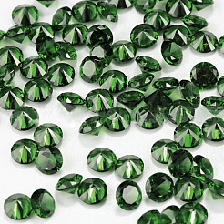 Rautenförmigen Zirkonia zeigte zurück Cabochons ZIRC-R004-12mm-08