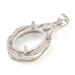 925 Sterling Silber Anhänger Fassungen STER-B005-30P