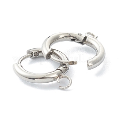 Фурнитура для сережек-колец Huggie Hoop из нержавеющей стали 201&nbsp;A-STAS-P283-01B-P