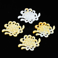 Natürlicher gelber Schal cabochons SSHEL-N027-124-01