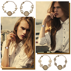Bausatz für ein leeres Kuppelgliederarmband zum Selbermachen DIY-PH0009-13