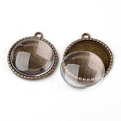 25mm transparent klar gewölbte Glas Cabochon Abdeckung für Legierung Fotoanhänger Herstellung KK-X0024-NR