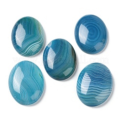 Natürliche gestreifte Achat-Cabochons G-H296-01F