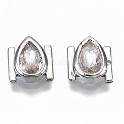 Messing-Mikro pflastern klare Zirkonia Cabochons KK-S061-51P-NR