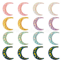 Pandahall 70 Stück 7 Farben undurchsichtige Harz-Cabochons CRES-TA0001-22