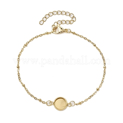 Armbänder aus 304 Edelstahl mit runder Cabochonfassung BJEW-JB11092-01