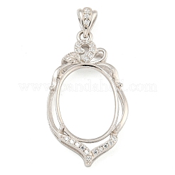 925 Sterling Silber Anhänger Fassungen STER-B005-15P