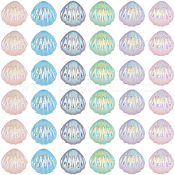 360 Stück 6 Farben Regenbogen schillernde Beschichtung transparente Harz Decoden Cabochons RESI-SC0005-64
