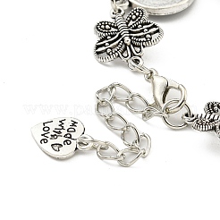 Herstellung eines antiken versilberten Gliederkettenarmbands aus Legierung MAK-K023-03C-AS