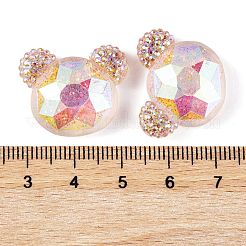 Transparente Epoxidharz Bärenkopf Decoden Cabochons CRES-M034-03A