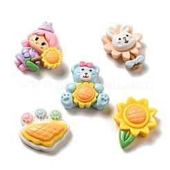 Undurchsichtige Decoden-Cabochons aus Cartoon-Harz RESI-G091-11