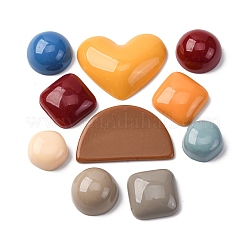 10 Stück opake Harz-Cabochons CRES-D311-01