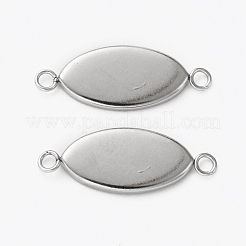 Anlaufgeschützte Cabochon-Fassungen aus Edelstahl 304 STAS-L253-002P