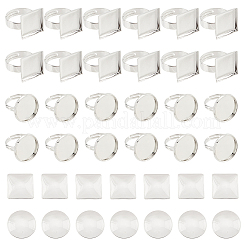 DIY-Set zur Herstellung von Rohlingen für verstellbare Ringe mit Kuppel DIY-DC0001-80