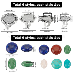 Bausatz zum Selbermachen von Edelstein-Fingerringen DIY-SC0022-50