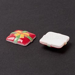 Weihnachtliche Cabochons aus undurchsichtigem Harz CRES-P022-06