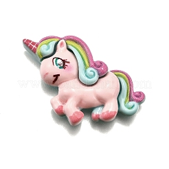 Einhorn undurchsichtige Decoden-Cabochons aus Harz CRES-F034-03