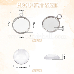 DIY-Kits zur Herstellung halbrunder Anhänger DIY-UN0002-40P