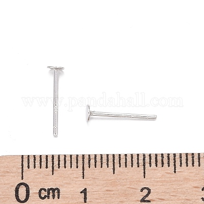 Wholesale Sterling Silver Flat Pad Stud Earring Findings