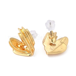 Herz-Ohrstecker aus 304 Edelstahl für Damen AJEW-Z009-04B-G