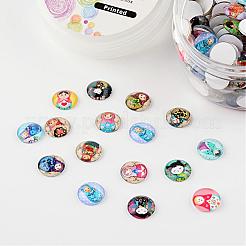 Gedruckte Glas Cabochons GGLA-JP0002-05