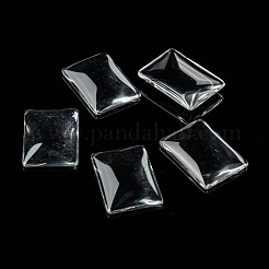 Transparentes Rechteck Glas Cabochons GGLA-R025-25x18