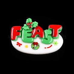 Weihnachts-Deko-Cabochons aus undurchsichtigem Harz RESI-N039-114E