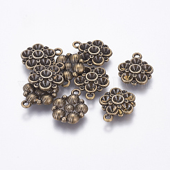 Legierung metall blume anhänger fassungen für strass X-EBB006Y-AB