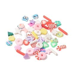 72g 12 Stil handgefertigte Fimo-Cabochons CLAY-FS0001-32