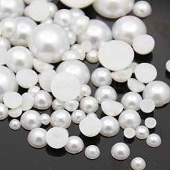 ABS Kunststoff Nachahmung Cabochons Perle Kuppel SACR-X0003