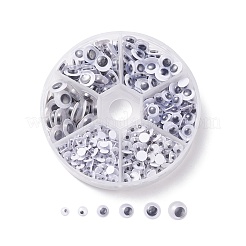 4mm ~ 9mm gemischt Größe black & white wackeln Kulleraugen Cabochons DIY Scrapbooking Handwerk Spielzeug Zubehör KY-X0002-B