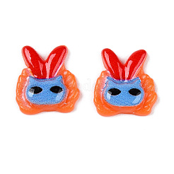 Leuchtende Decoden-Cabochons aus Kunstharz mit Halloween-Motiv CRES-T026-01A