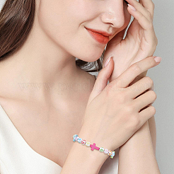 800 шт. акриловые бусины с крестообразным узором 4 видов&nbsp;MACR-PA0001-45D