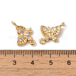 Шармы-соединители из латуни с микропаве из кубического циркония&nbsp;KK-C062-011G