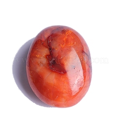 Натуральный красный агат овальный пальмовый камень рейки полированный лечебный карманный камень для снятия беспокойства&nbsp;PW-WG0D36A-01