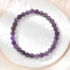 Природный аметист бисера браслеты простирания&nbsp;X-BJEW-D446-B-47