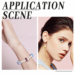 16 шт. 8-х цветные фарфоровые бусины ручной работы с принтом PORC-OC0001-11