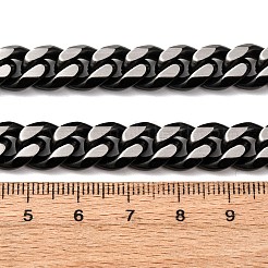 Ожерелья из кубинской цепочки из нержавеющей стали 304 толщиной 10 мм NJEW-C099-04A-02