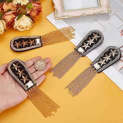 4 шт. 2 цвета модные фетровые погоны с кисточками в виде звезд&nbsp;FIND-HY0004-93