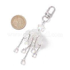 Подвесные украшения из сплава облаков и синтетического лунного камня HJEW-TA00329