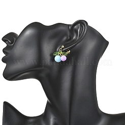 Серьги-гвоздики с подвесками из акрила вишневого цвета&nbsp;EJEW-JE06821