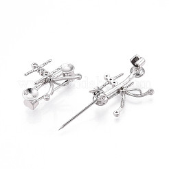 Латунь микро проложить кубического циркония фурнитуры брошки KK-N258-19P