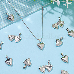 24шт. латунные подвески-медальоны в форме сердца&nbsp;PALLOY-ME00003