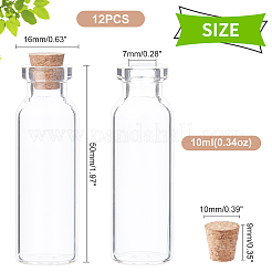 12 шт. стеклянная банка стеклянные бутылки контейнеры для бисера AJEW-PH0003-17