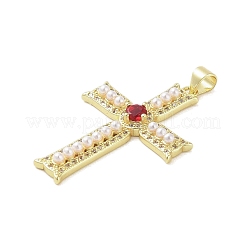 Настоящие 18к позолоченные латунные подвески с микропаве и кубическим цирконием KK-A209-12B-G