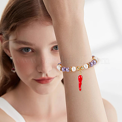 Кулоны с эмалью из латуни&nbsp;KK-BBC0019-81