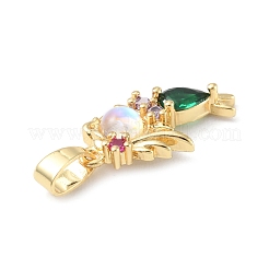 Латунные микро проложить кубического циркония подвески KK-P233-02G